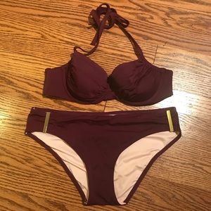Maroon Victoria’s Secret Bikini - 34B and M